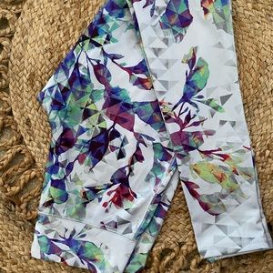 Leggings gray colorful floral